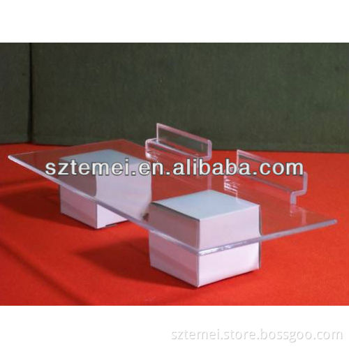 Acrylic plastic slatwall shoe shelves